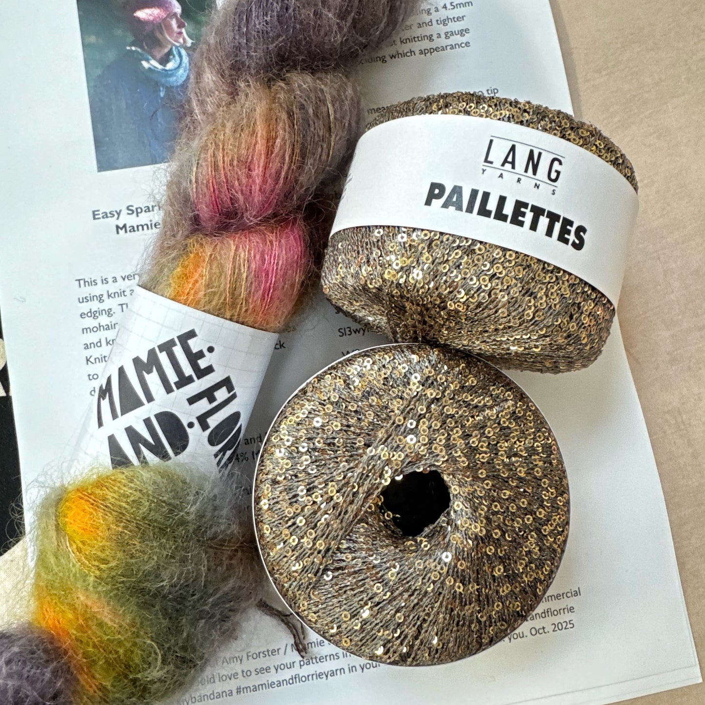 Easy Sparkly Bandana Kit : Finnieston Nights and Grey / Gold Sparkles