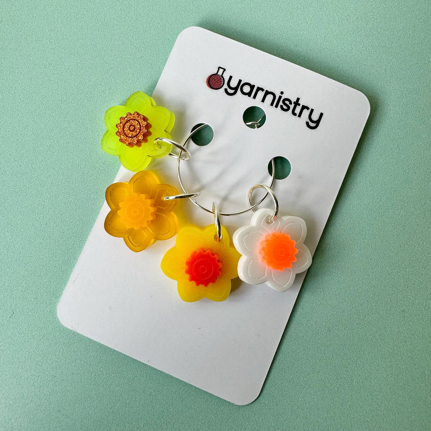 Daffodils Stitch Markers by Yarnistry