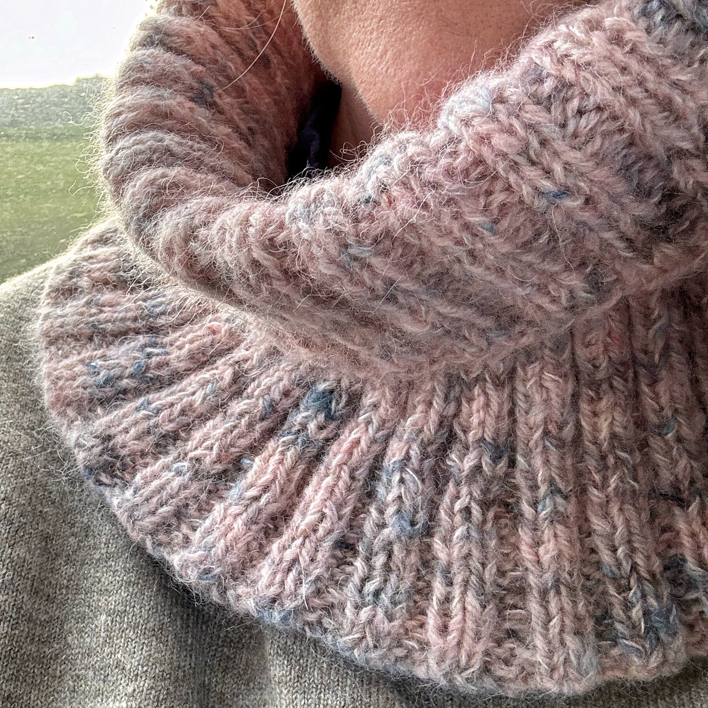 The Easy Cosy Cowl Kit by Mamie and Florrie - Buxton Woods and Llanberis Path Mohair