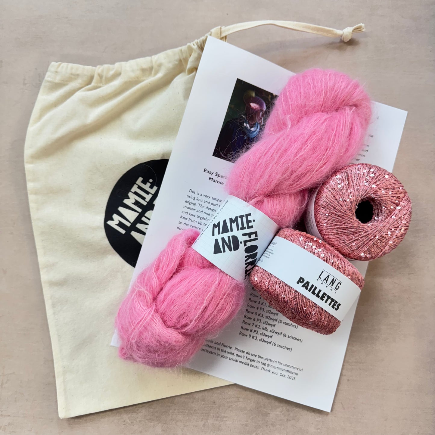 Alpaca Easy Sparkly Bandana Kit : Vinoy Park and Pink Sparkles