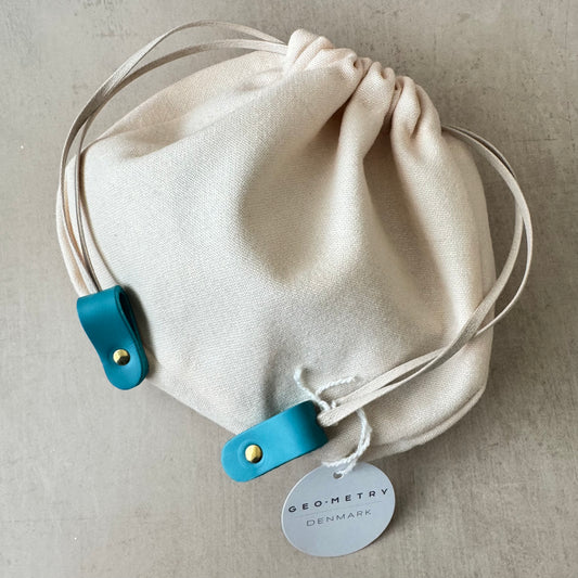 Geo-Metry Inner Bag for Cocoon - Natural with Blue Leather Tab