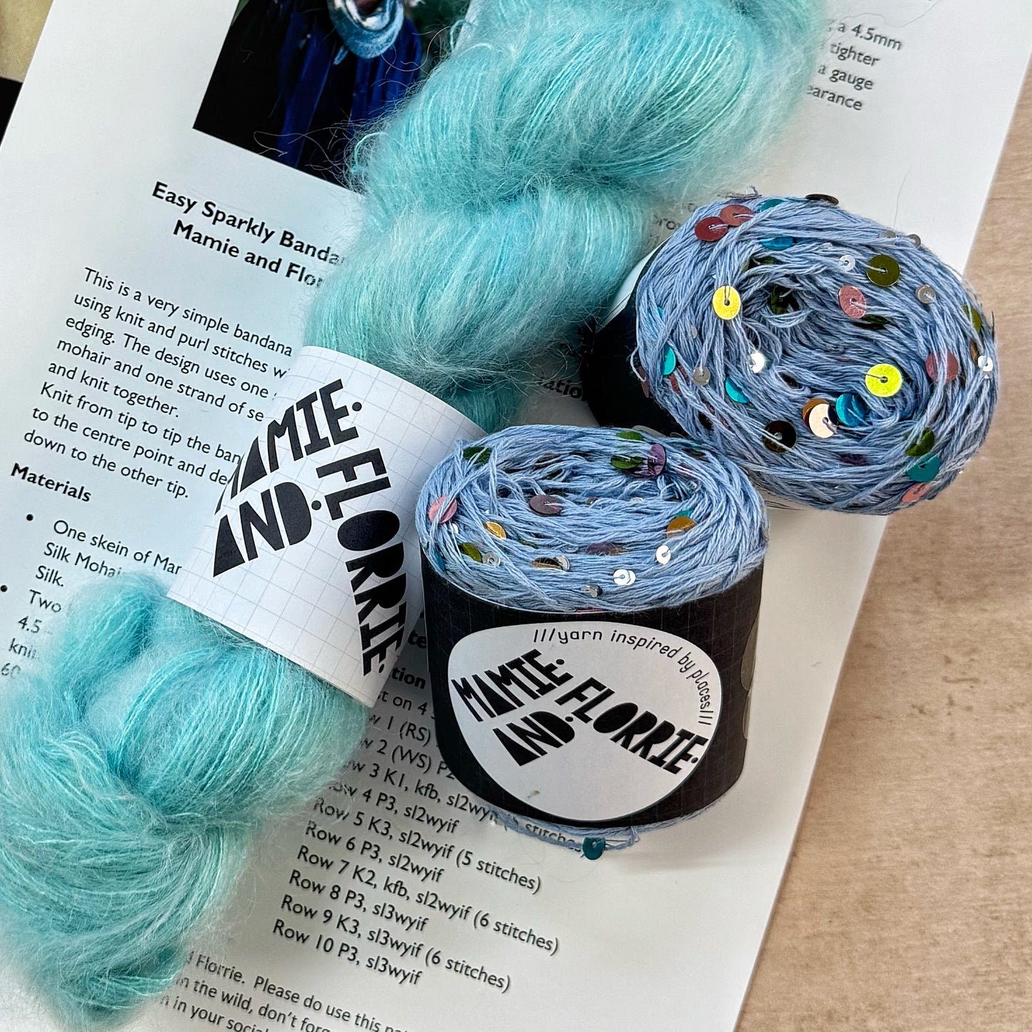 Shine Like a Star Bandana Kit : Ice Swim at Combs and Blue Sequins