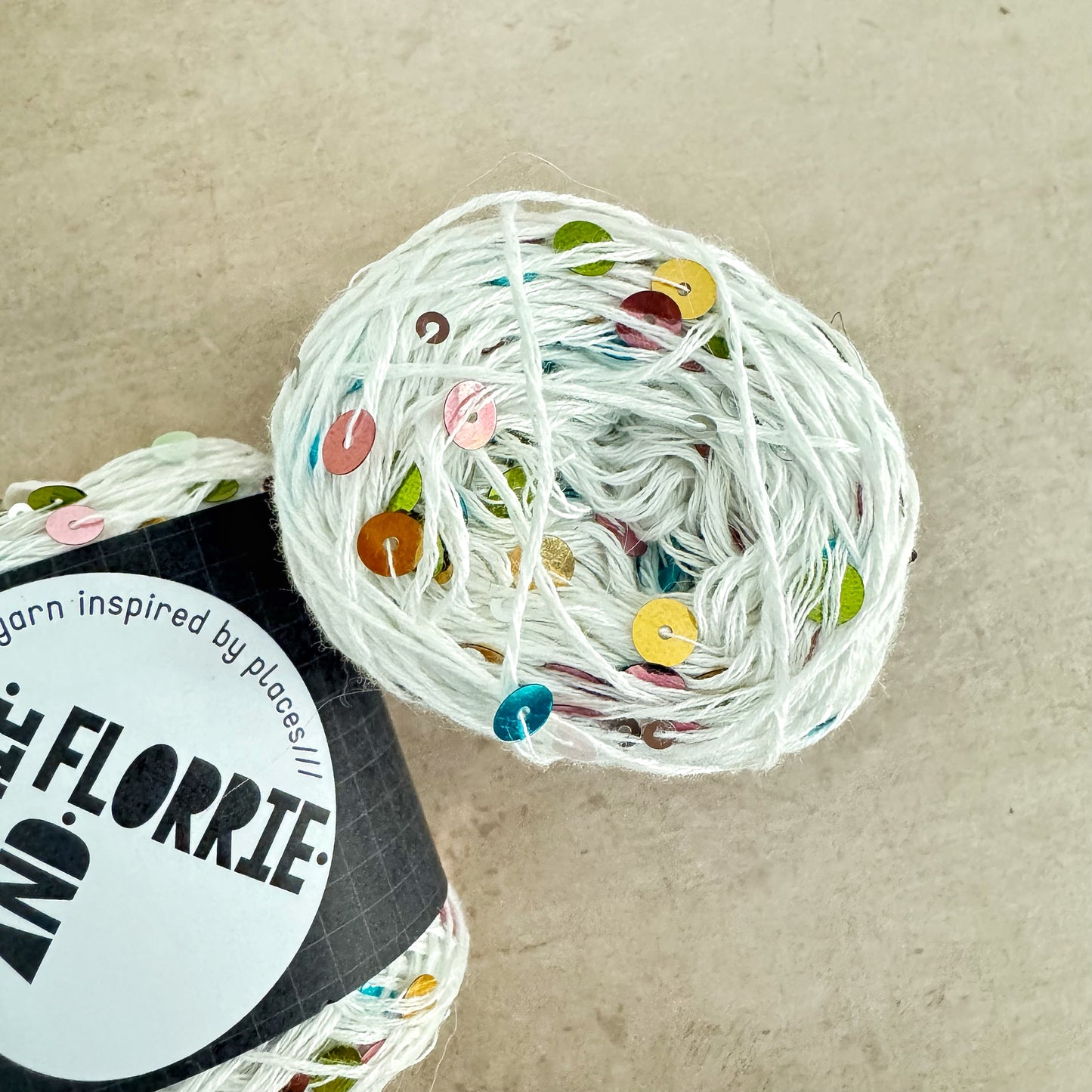 Shine like a STAR! - Multi Sequins on White Cotton