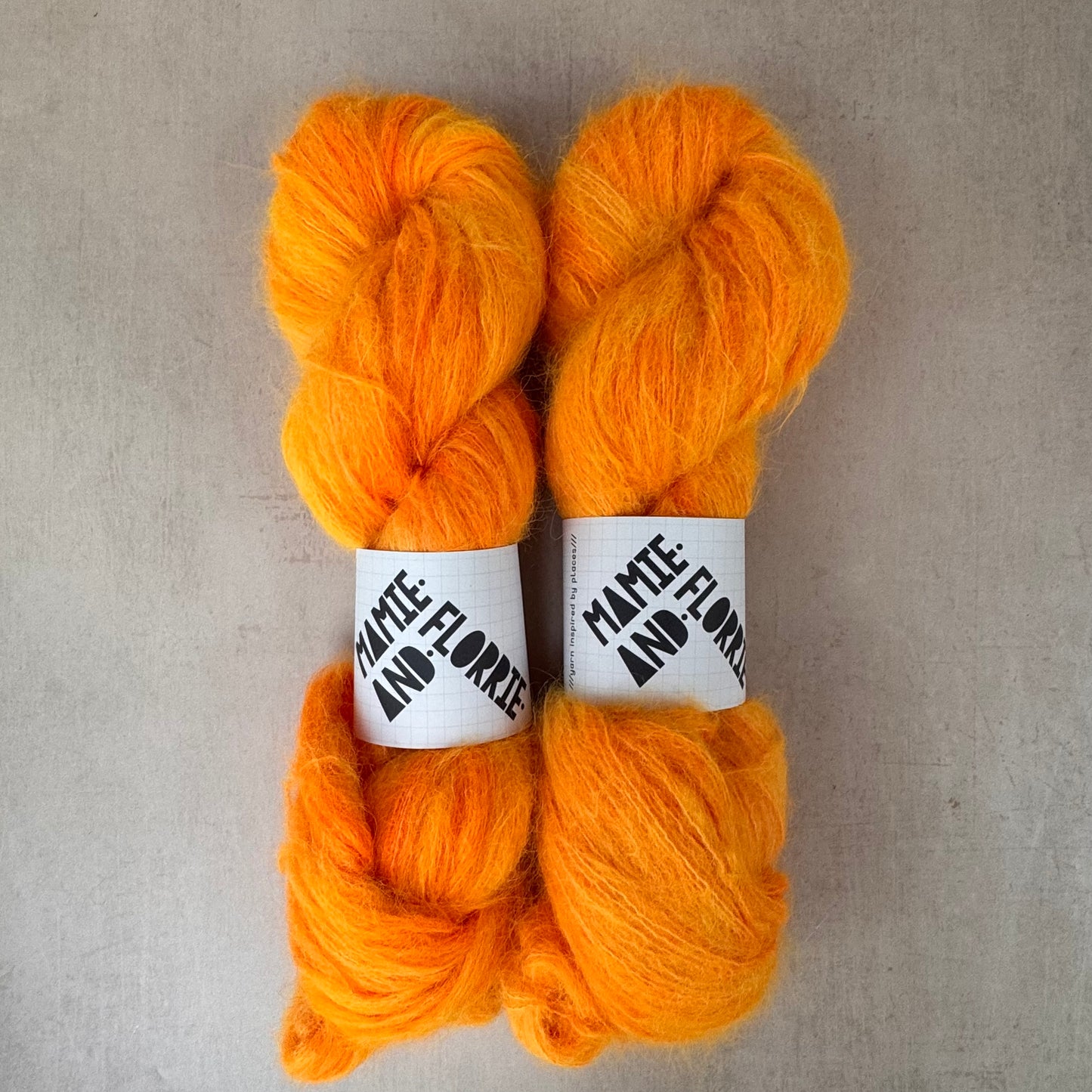 80's Orange at Le Louvre - Suri Alpaca Fluff