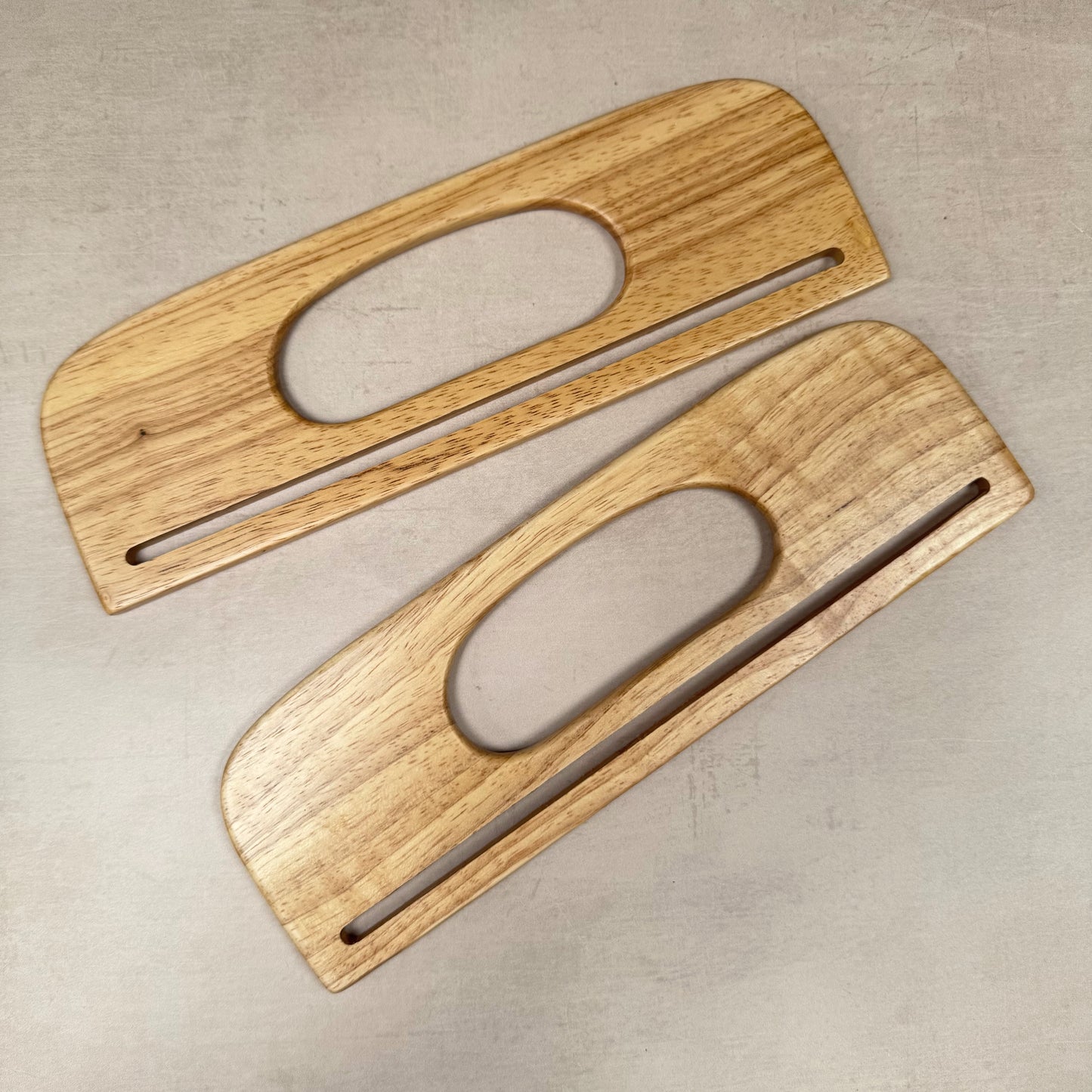 Large Natural Wooden Bag Frame - One Pair