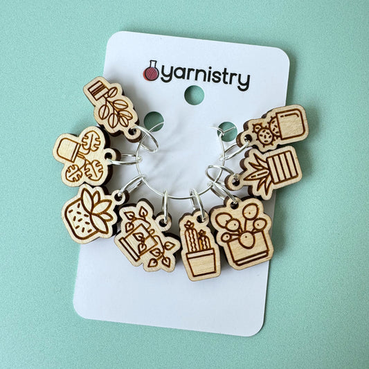 Houseplant Stitch Markers by Yarnistry