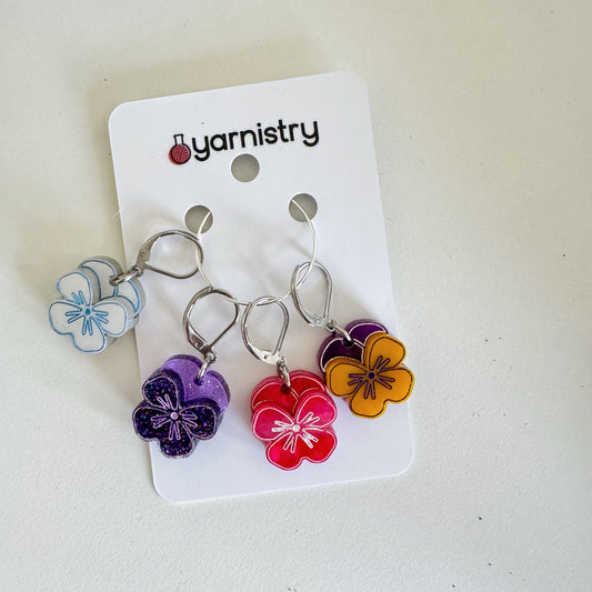 Pansy Stitch Markers by Yarnistry
