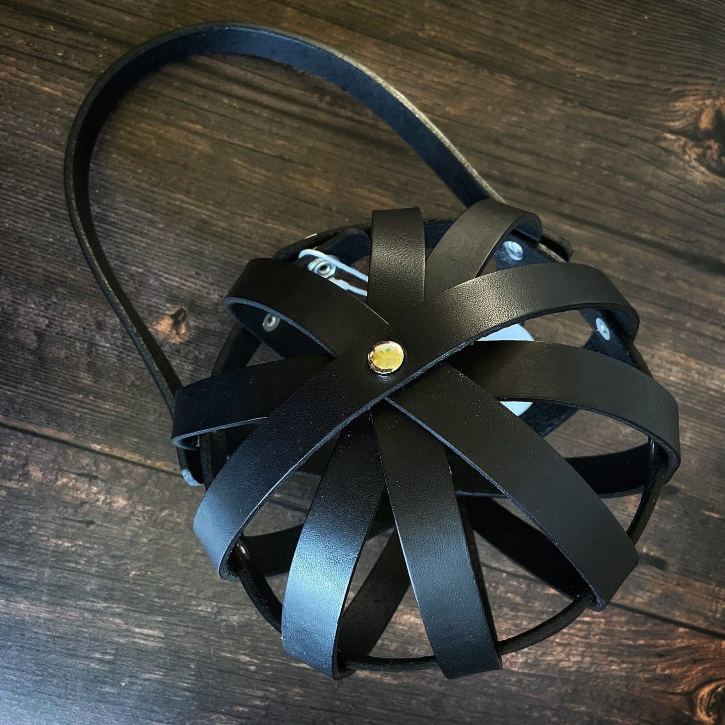 Geo-Metry Leather Yarn Cocoon