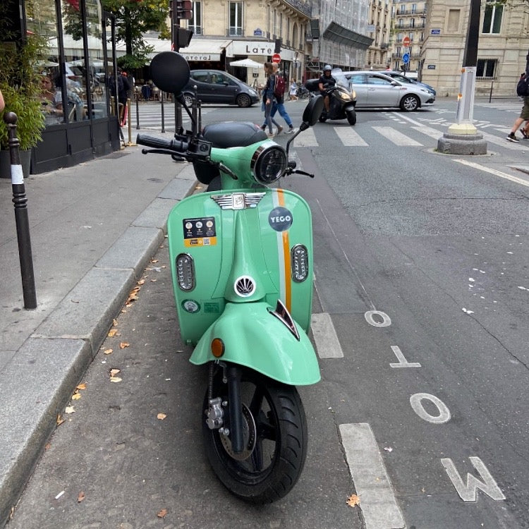 Yego Scooters at the Arc de Triomphe - Silk Mohair