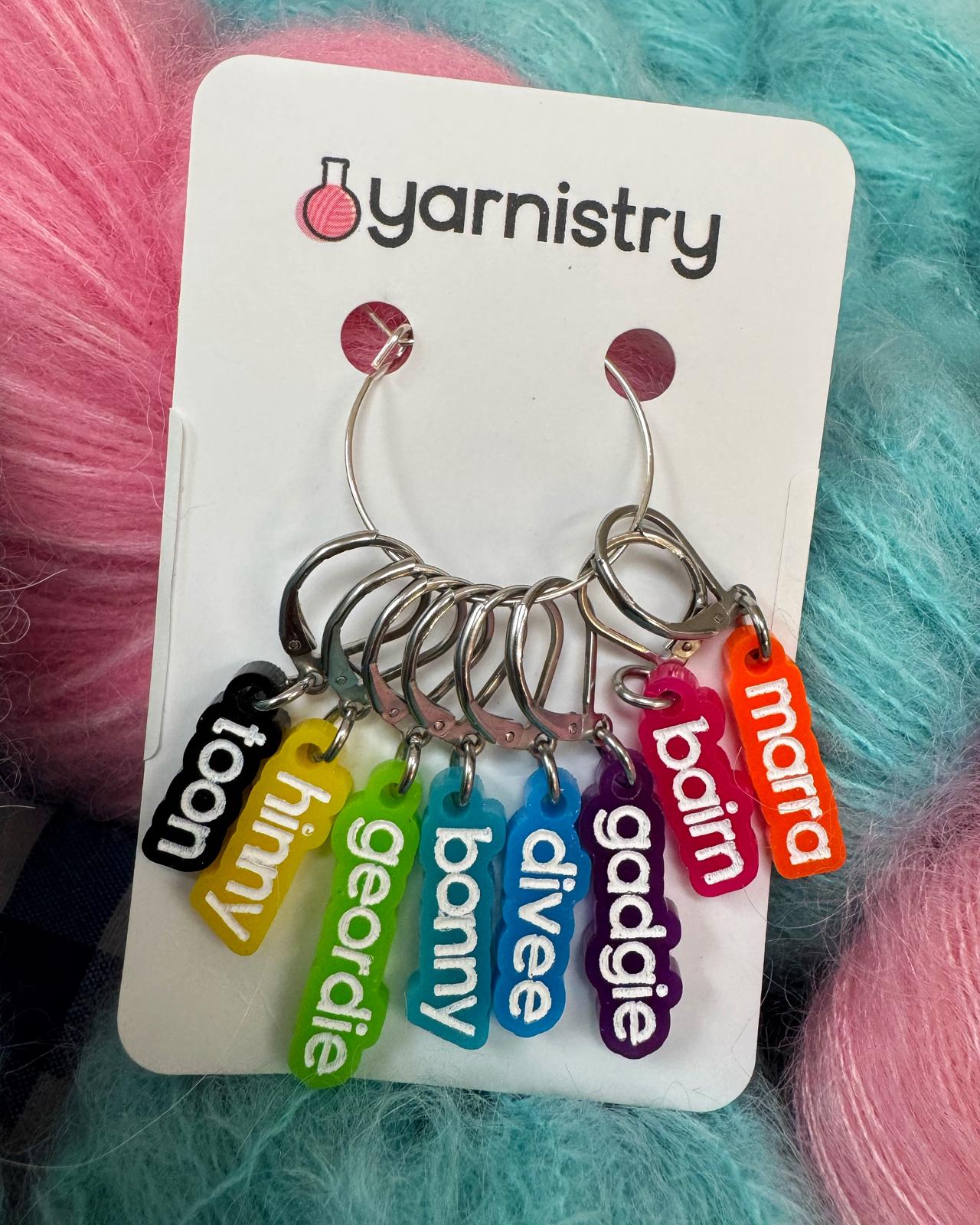 Geordie "Bairn" Stitch Markers by Yarnistry