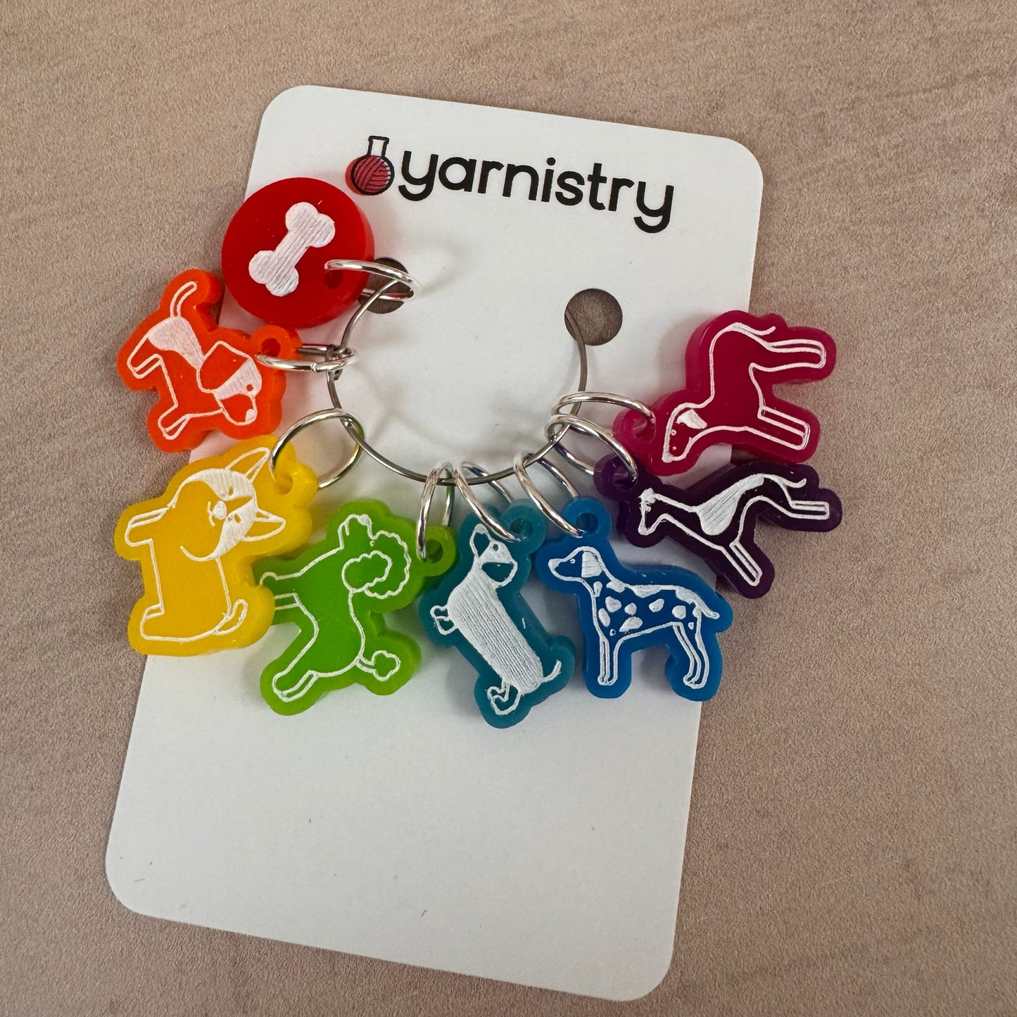 Give a Dog a Bone! Stitch Markers by Yarnistry