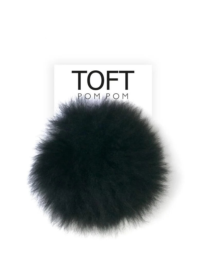 Toft Alpaca Pom Pom - Black
