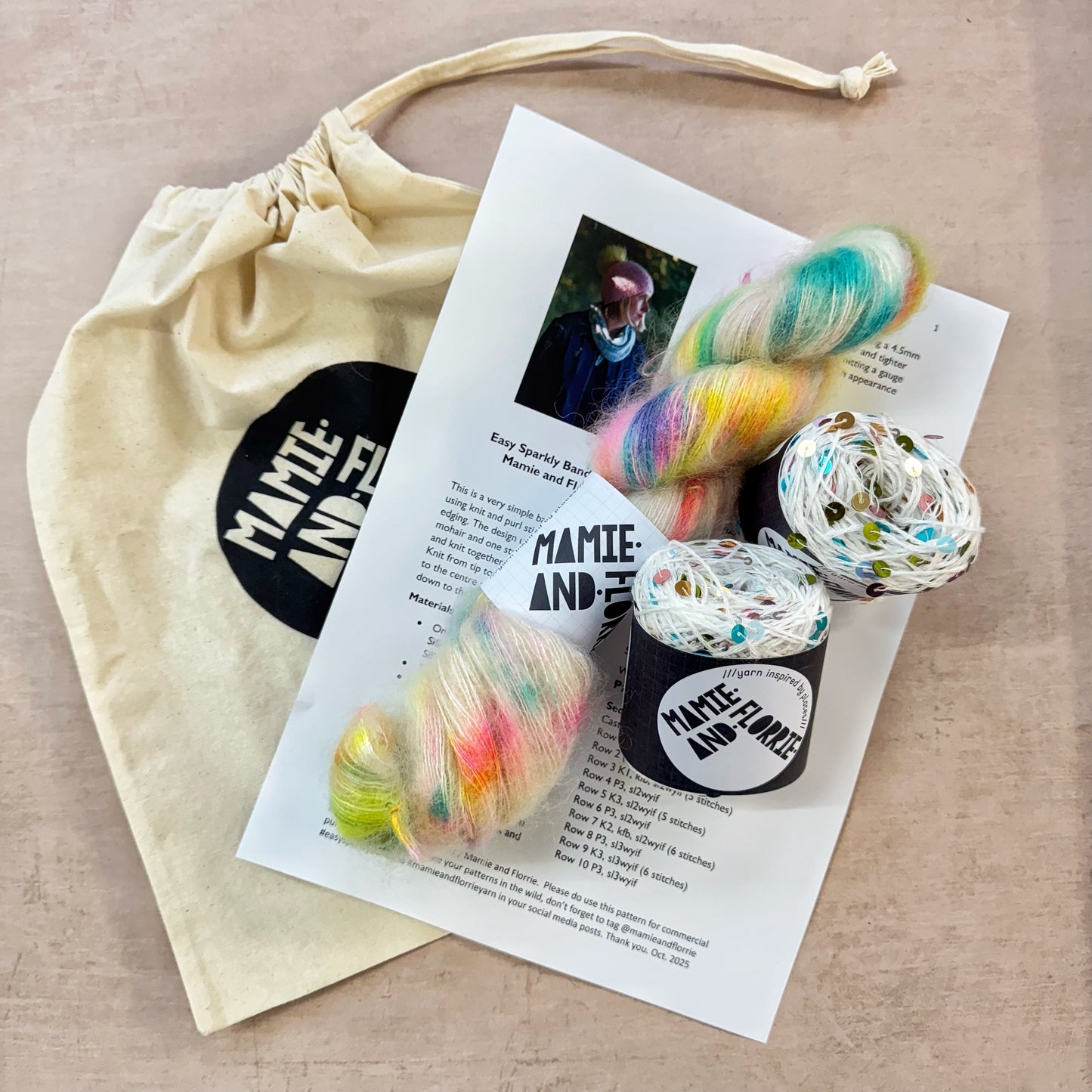 Shine Like a Star Bandana Kit : Swizzels Mohair and Sequins