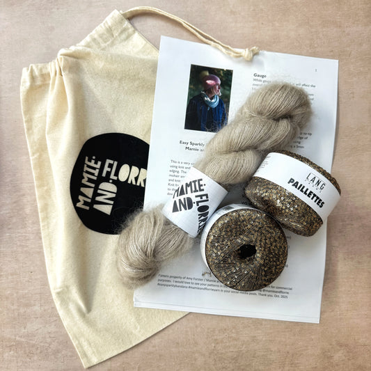 Easy Sparkly Bandana Kit : Llanberis Path and Grey / Gold Sparkles