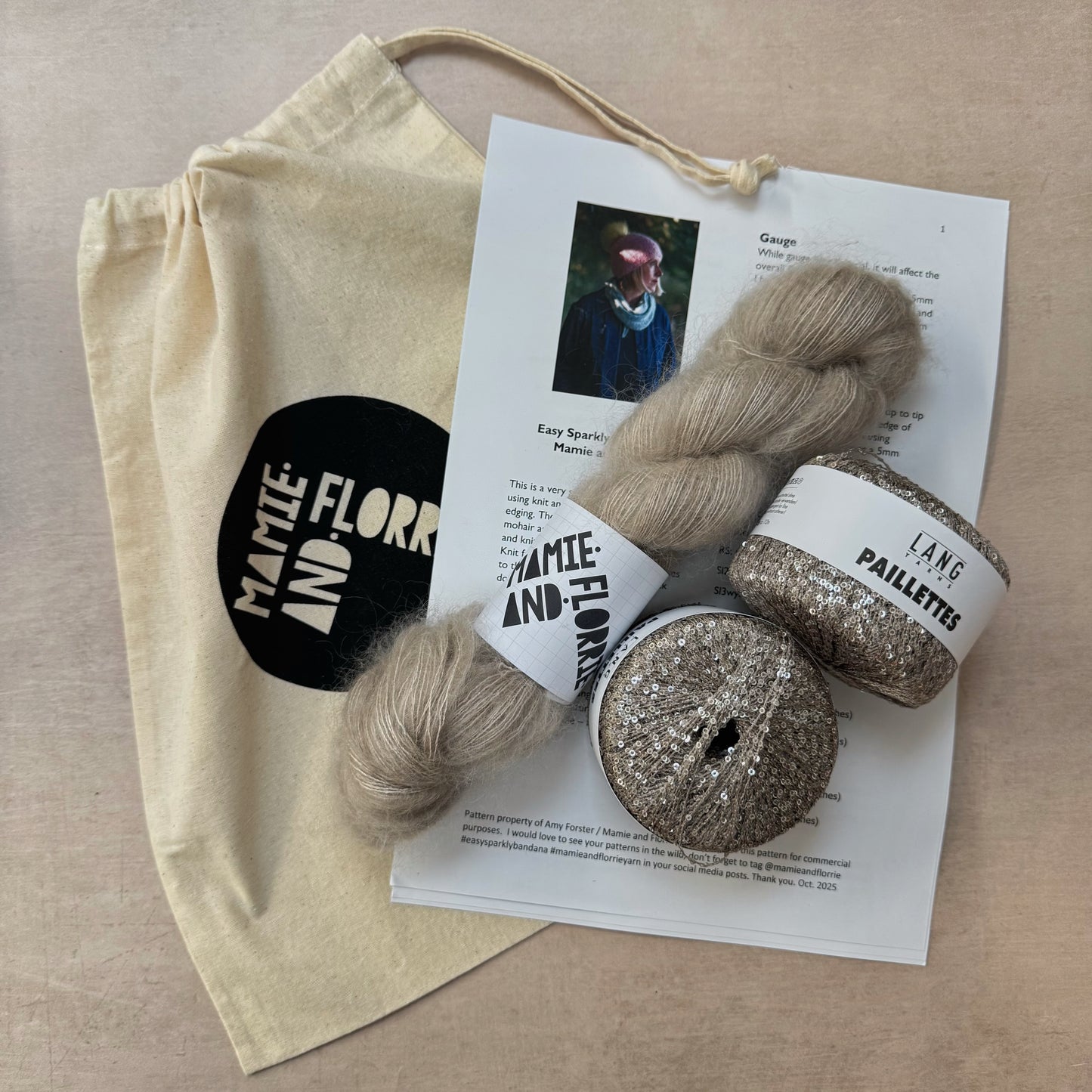 Easy Sparkly Bandana Kit : Llanberis Path and Silver Sparkles