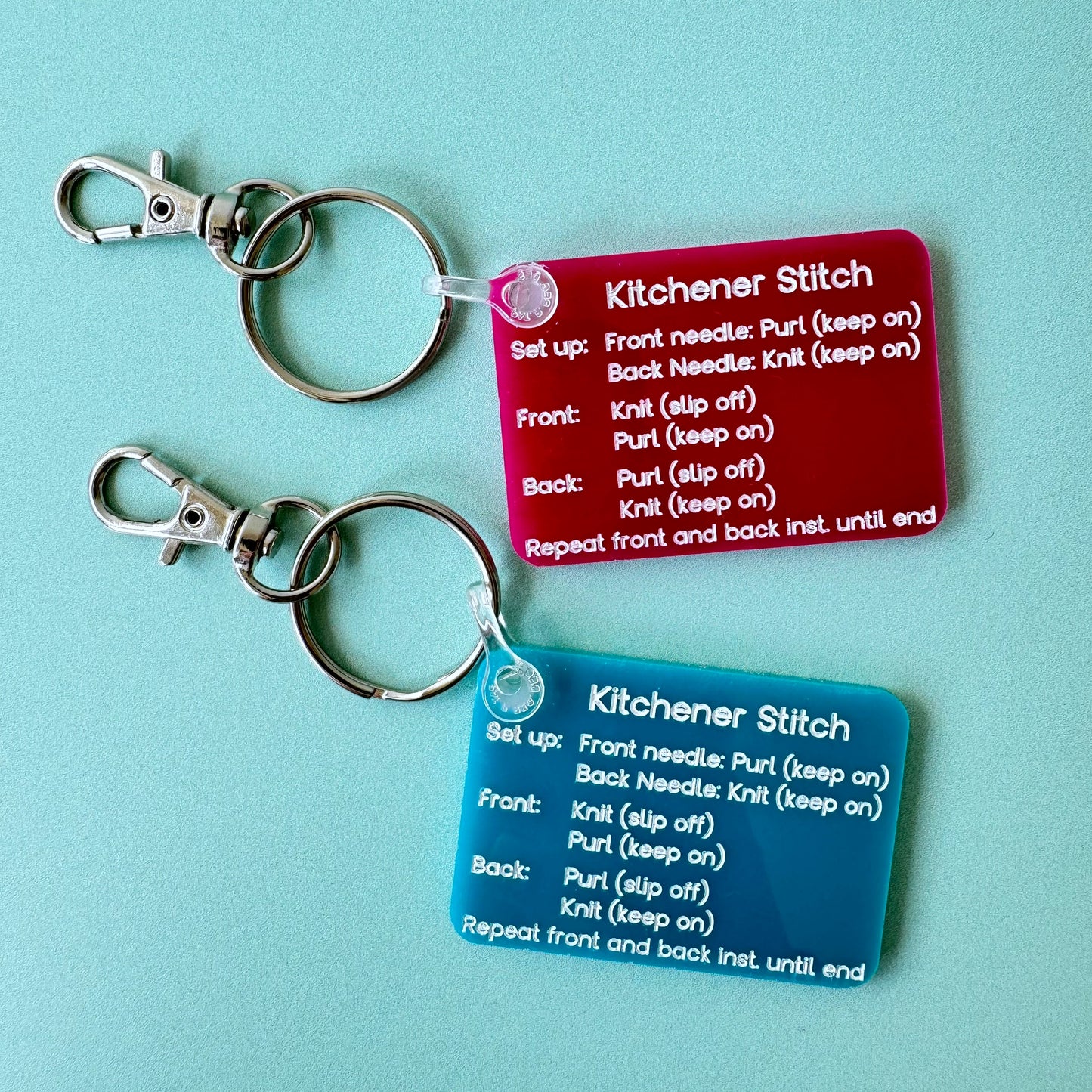 Kitchener Stitch Key Ring by Yarnistry