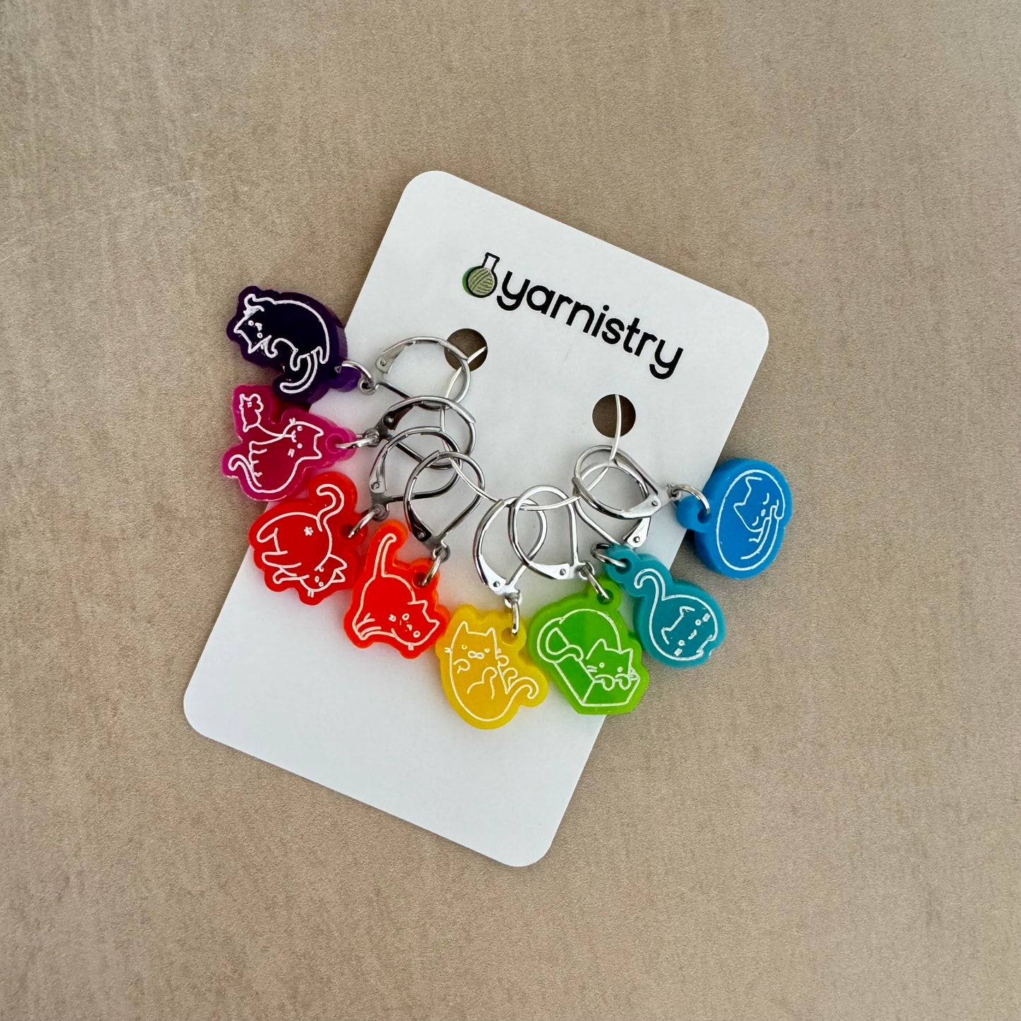 Cats Stitch Markers by Yarnistry