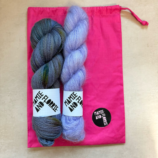 The Easy Cosy Cowl Kit by Mamie and Florrie - Under the Buck Moon and Lilac Coats