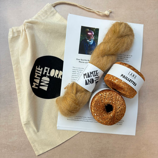 Easy Sparkly Bandana Kit : Shivering Mountain and Gold Sparkles