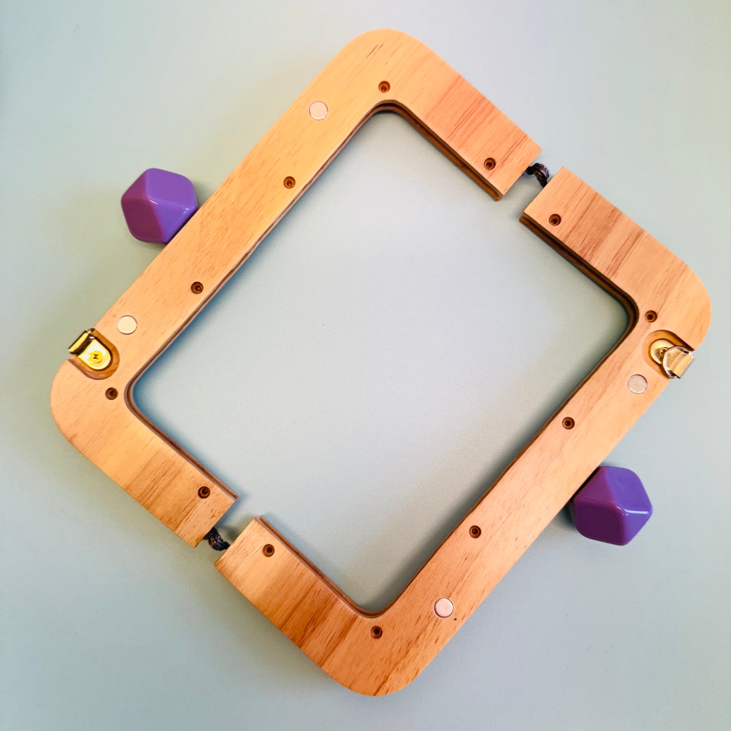 Natural Wooden Bag Frame - Lilac