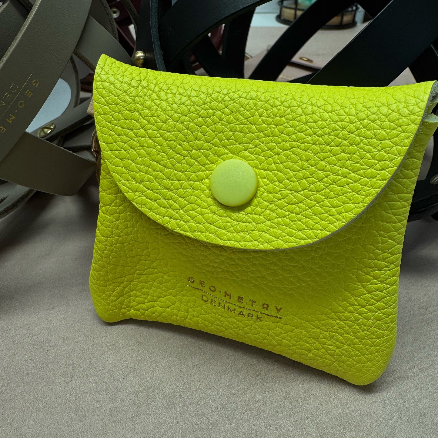 Geo-Metry Notions Pouch - Neon Yellow