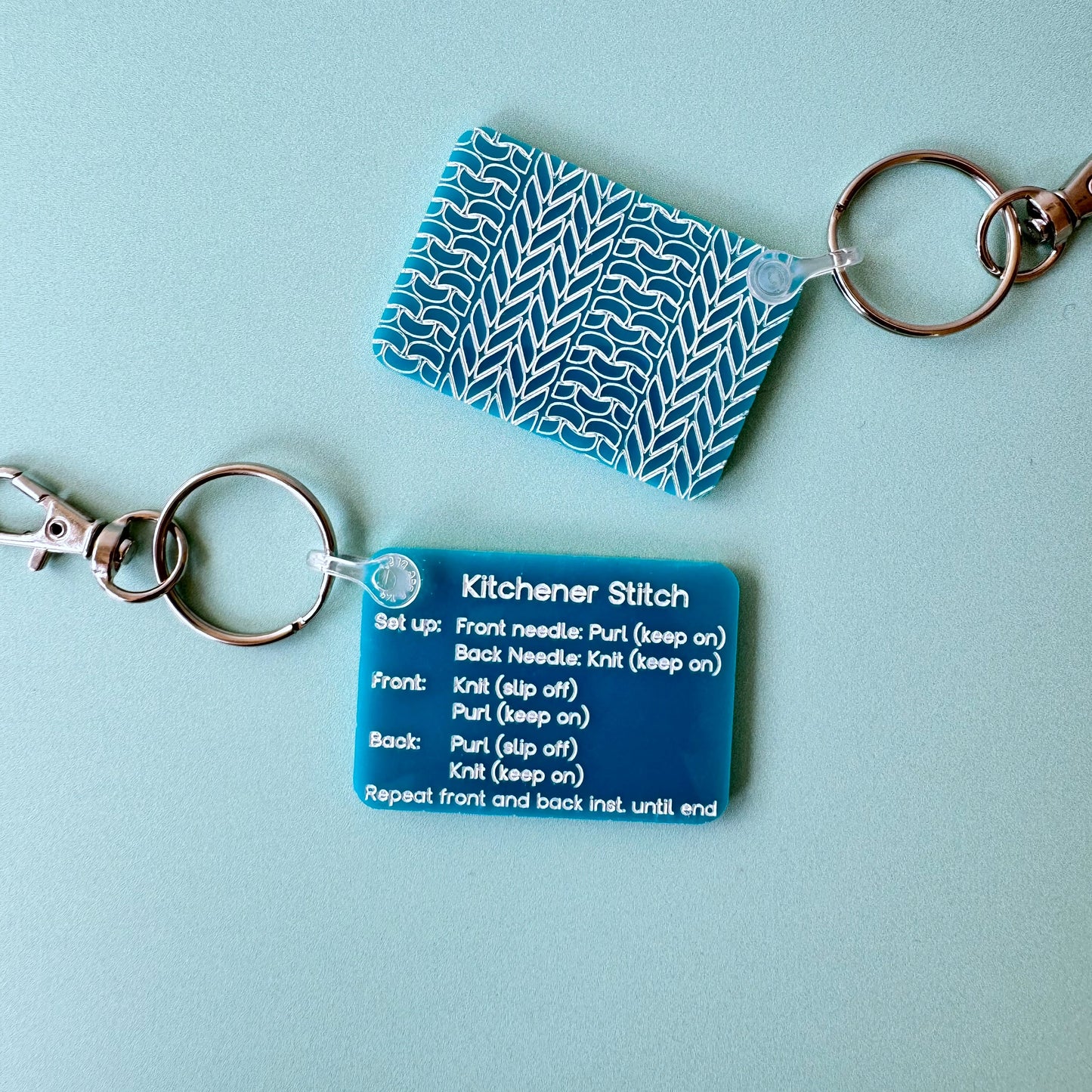 Kitchener Stitch Key Ring by Yarnistry