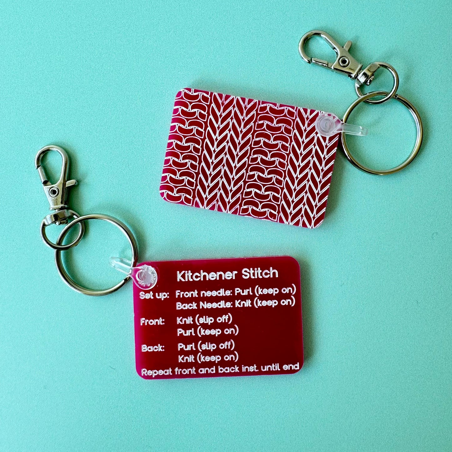 Kitchener Stitch Key Ring by Yarnistry