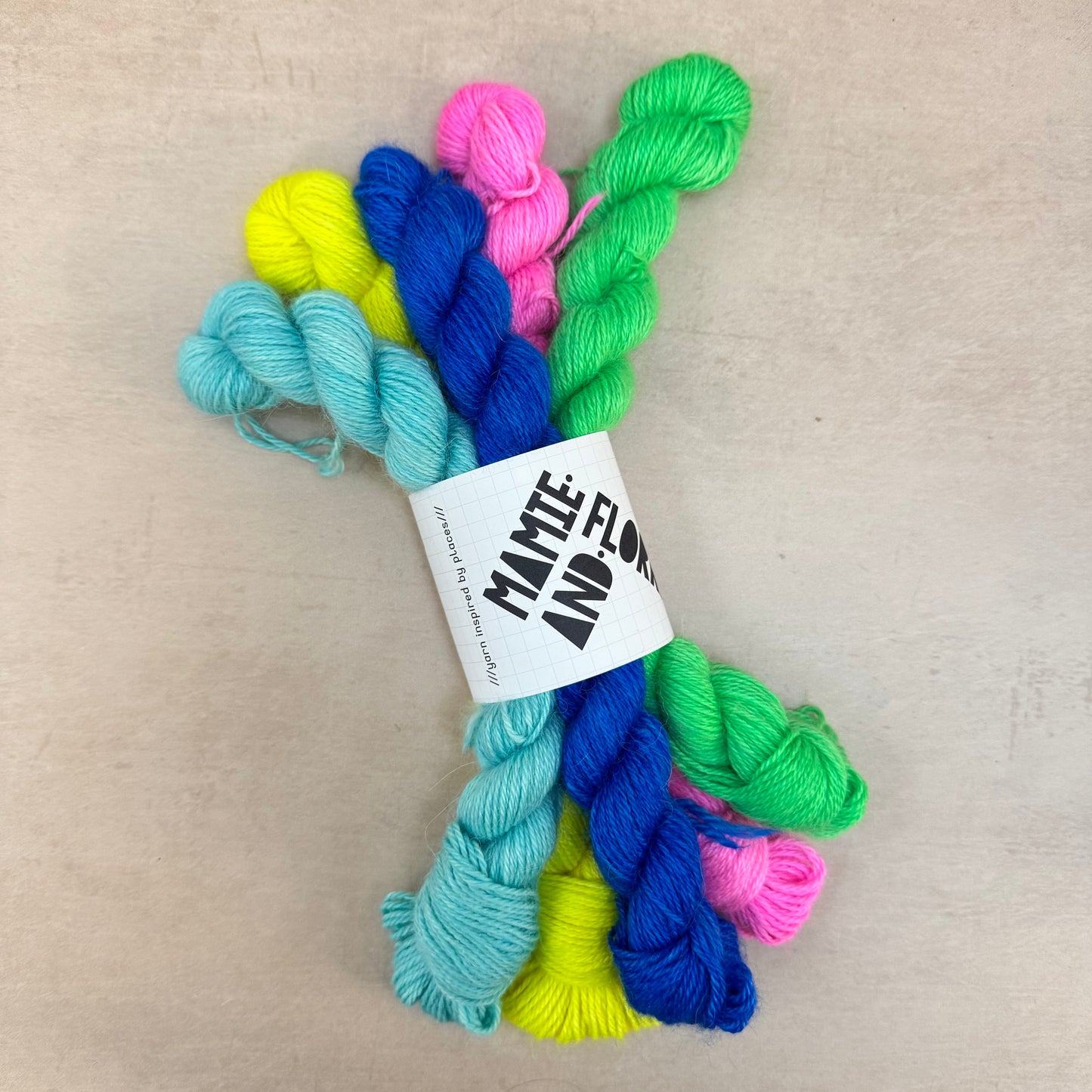 5 x Luxury 4ply Mini Skeins - Primary Colours