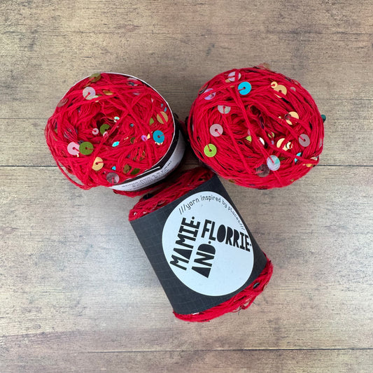 Shine like a STAR! Red - Multi Coloured Sequins