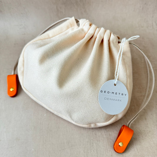 Geo-Metry Inner Bag for Cocoon - Natural with Orange Leather Tab