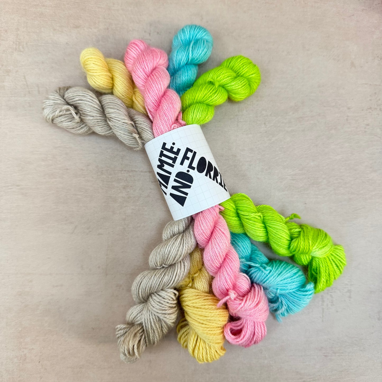 5 x Luxury 4ply Mini Skeins - Pastel