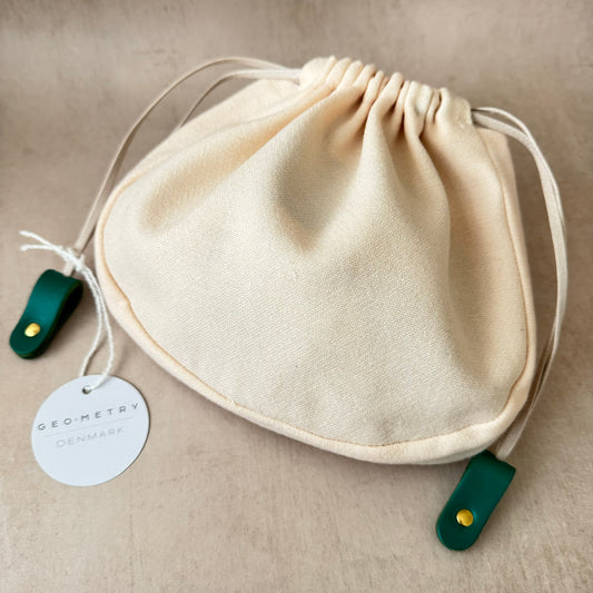Geo-Metry Inner Bag for Cocoon - Natural with Green Leather Tab