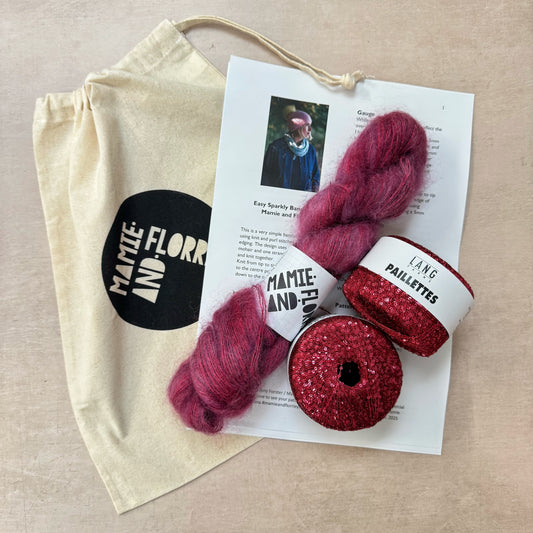 Easy Sparkly Bandana Kit : Kelvingrove and Burgundy Sparkles