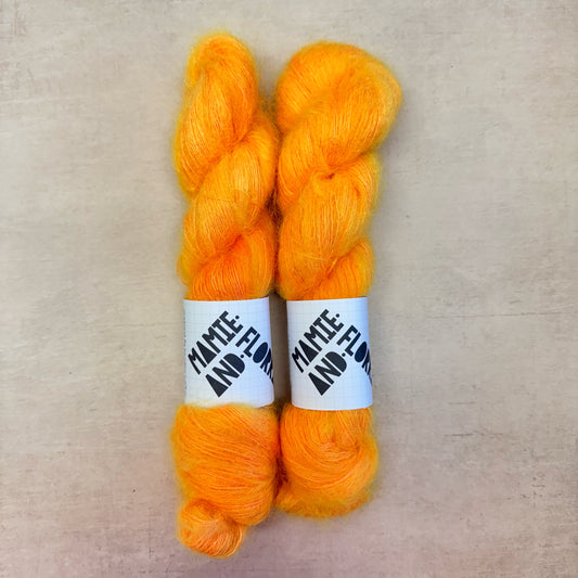 80'erne på Le Louvre Neon Orange - Kid Silk Mohair