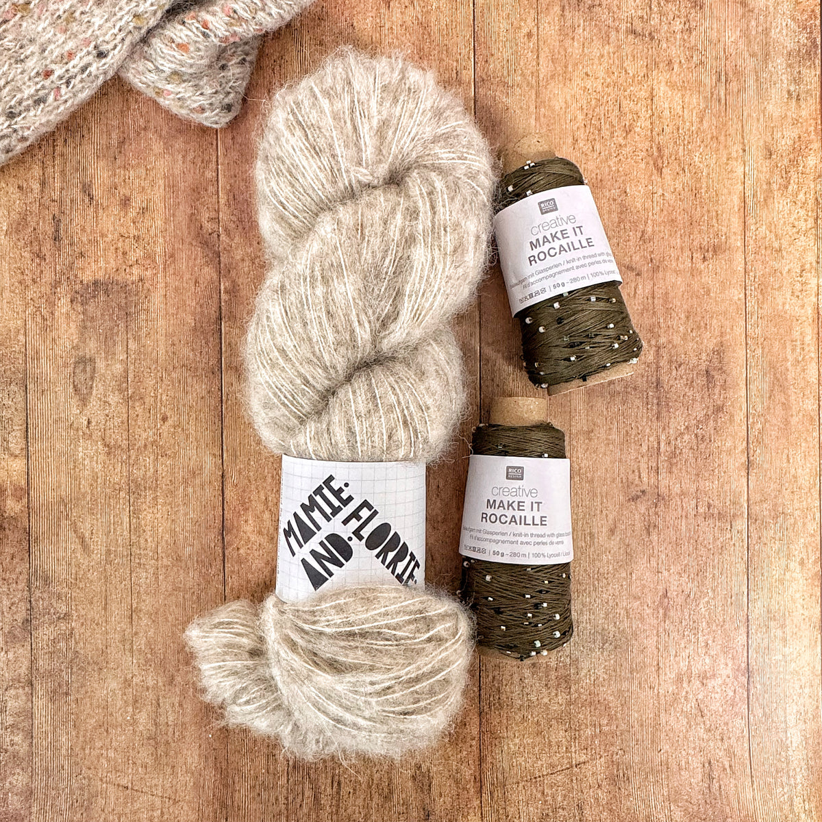 Textured Bandana Kit - Natural Baby Bounce with Khaki Rocaille