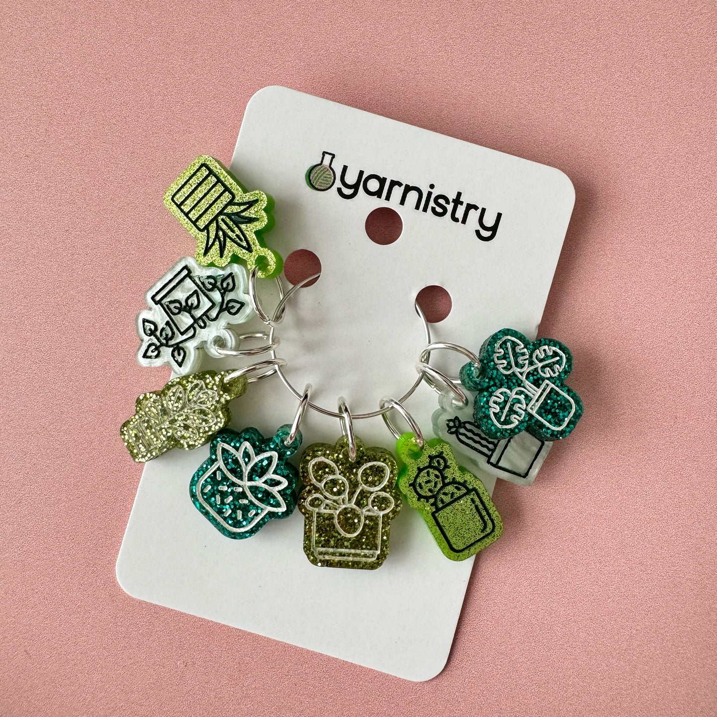 Houseplant Stitch Markers by Yarnistry - Acrylic