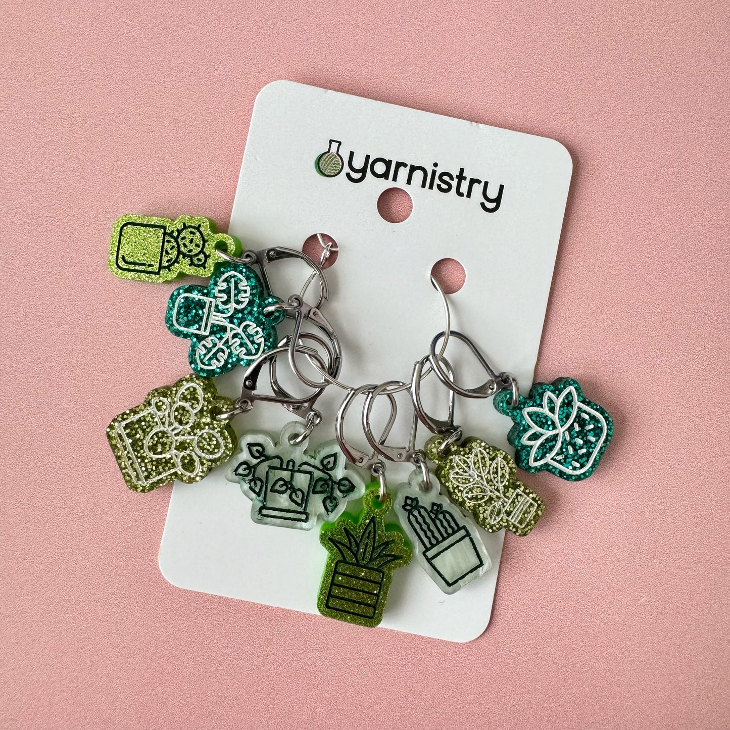 Houseplant Stitch Markers by Yarnistry - Acrylic