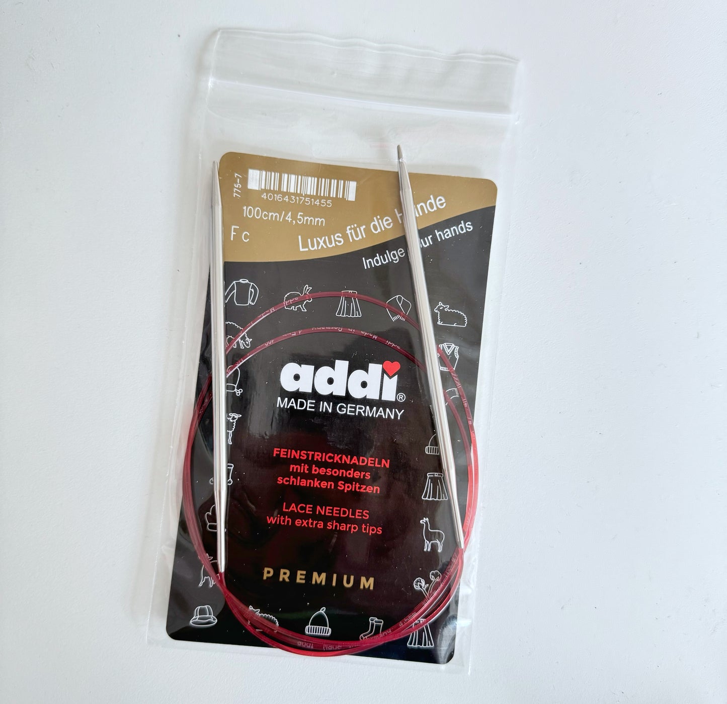 Addi Circular Knitting Needle : 4.5mm 100cm