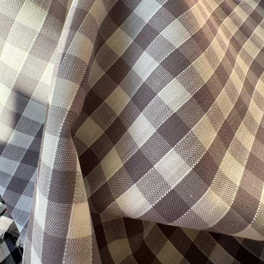 Grey Gingham Fabric - Perfect for Bag Lining