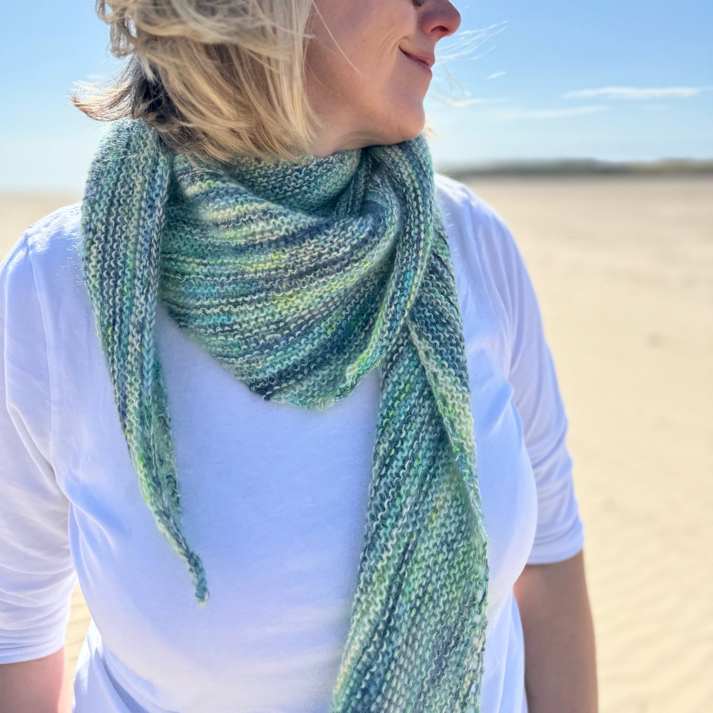 Linus Shawl Kit - Swim Party at Combs - Mohair