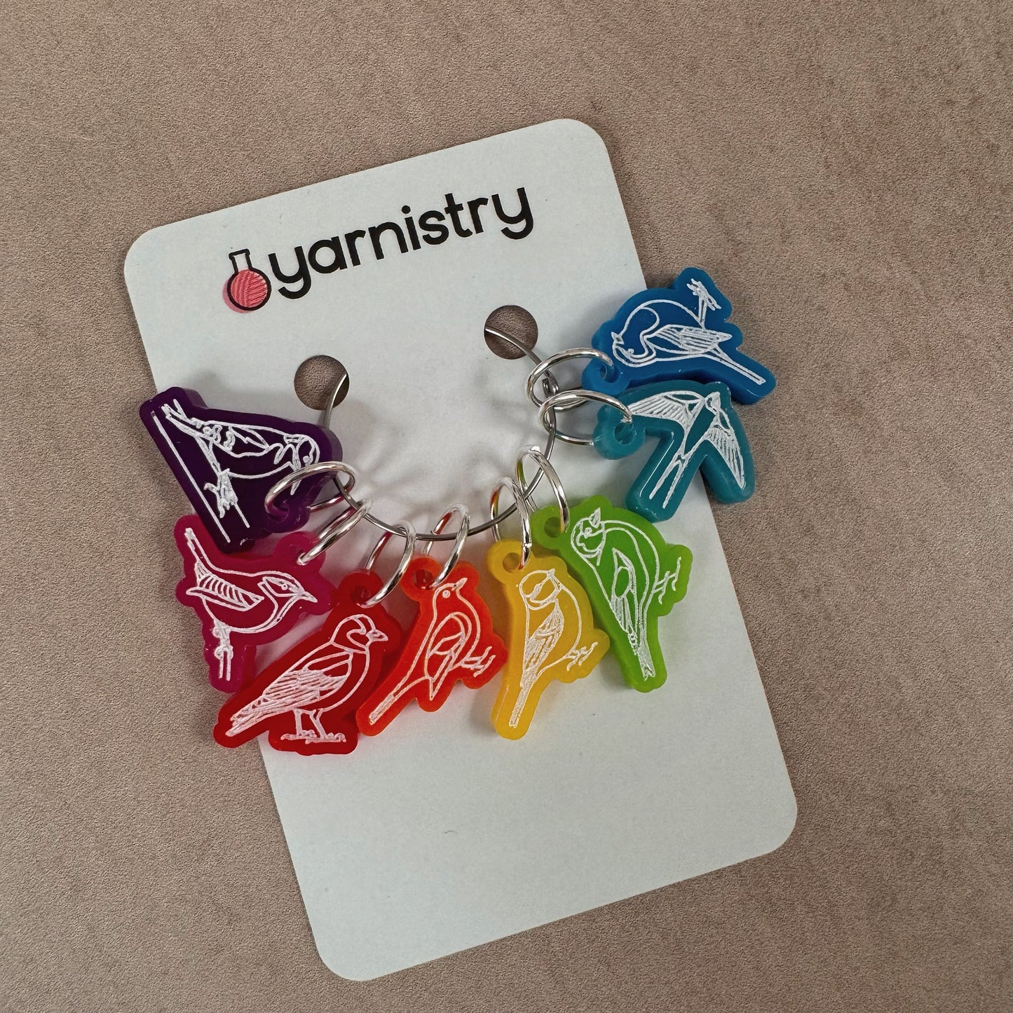 British Birds Stitch Markers by Yarnistry