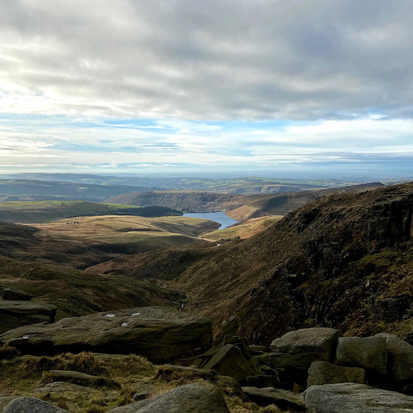 Kinder Scout in November - Bluefaced Leicester Sock