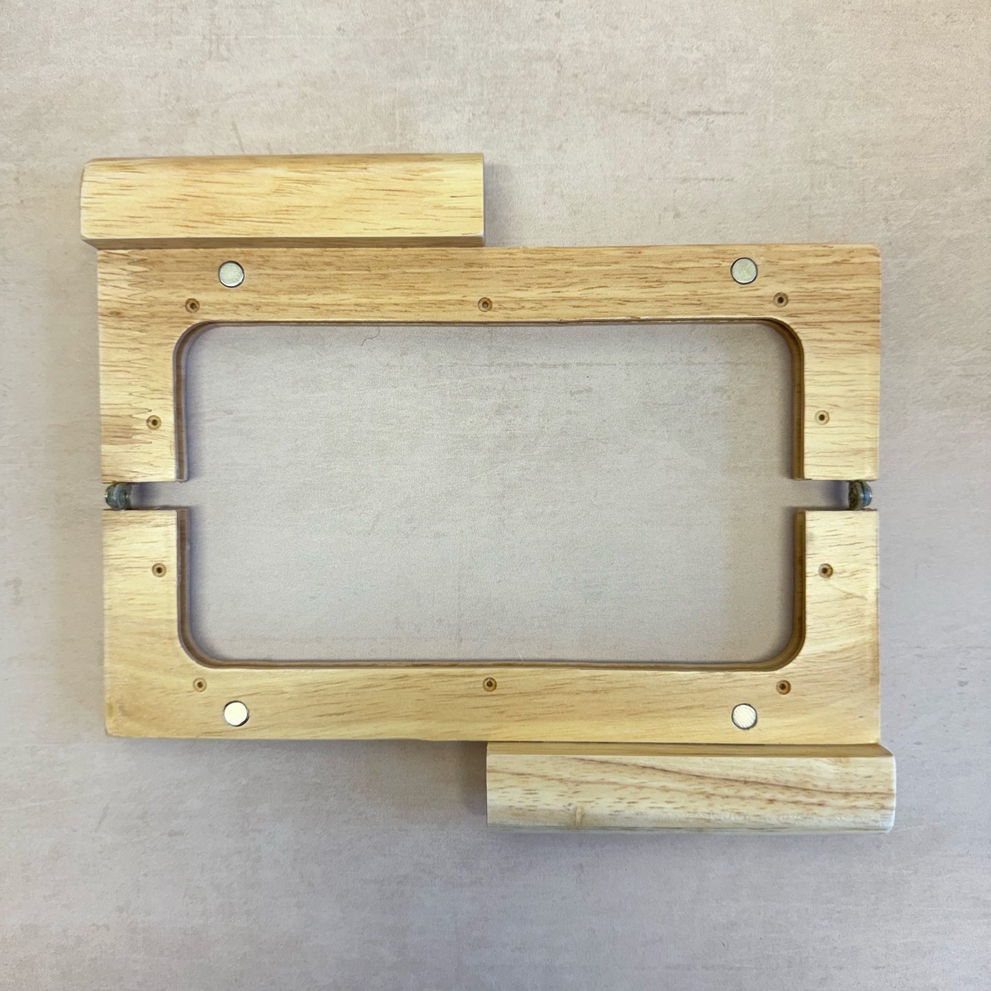 Natural Wooden Bag Frame - 20cms