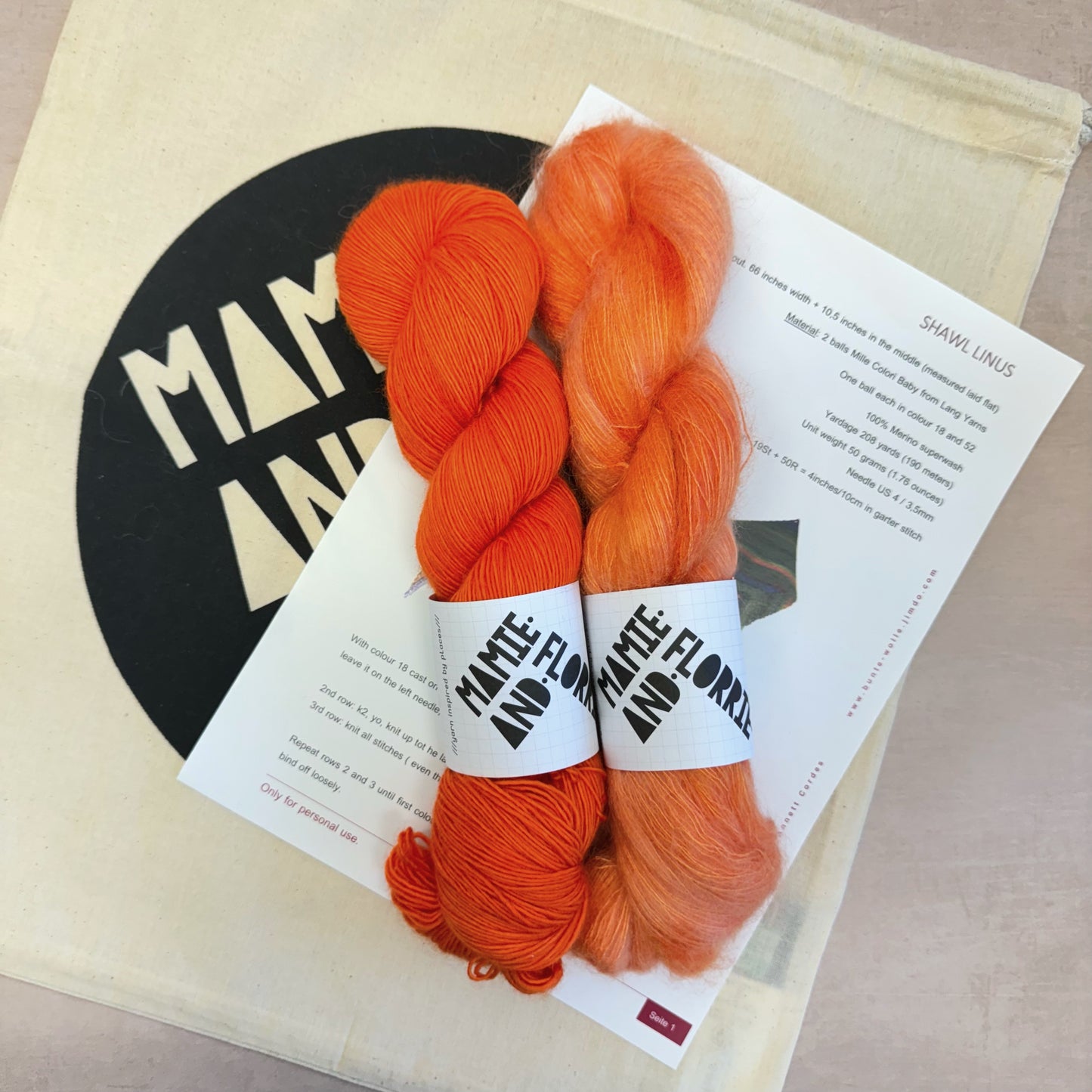 Linus Shawl Kit - Pumpkins at the Botanical Gardens - Mohair