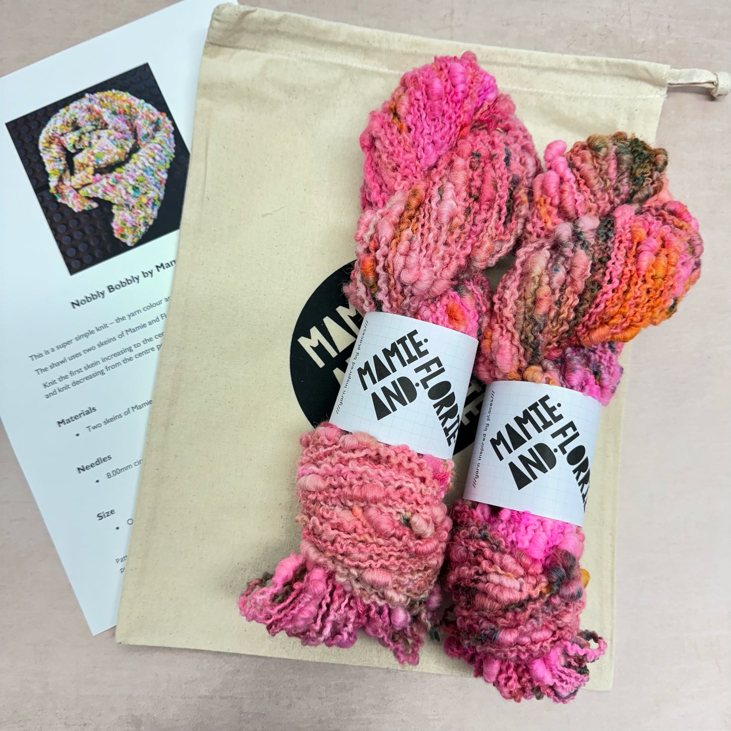 Nobbly Bobbly Shawl Kit - The Secret Poppy Field