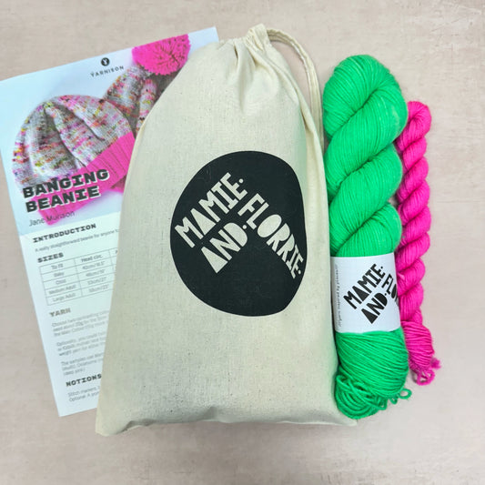 Banging Beanie Kit - Under the Gunnera / Pink