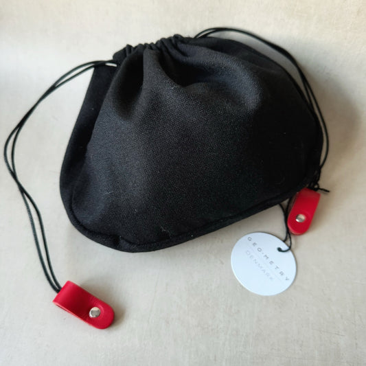 Geo-Metry Inner Bag for Cocoon - Black with Red Leather Tab