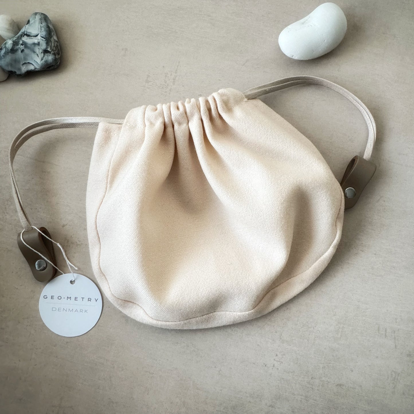 Geo-Metry Inner Bag for Cocoon - Natural with Taupe Leather Tab