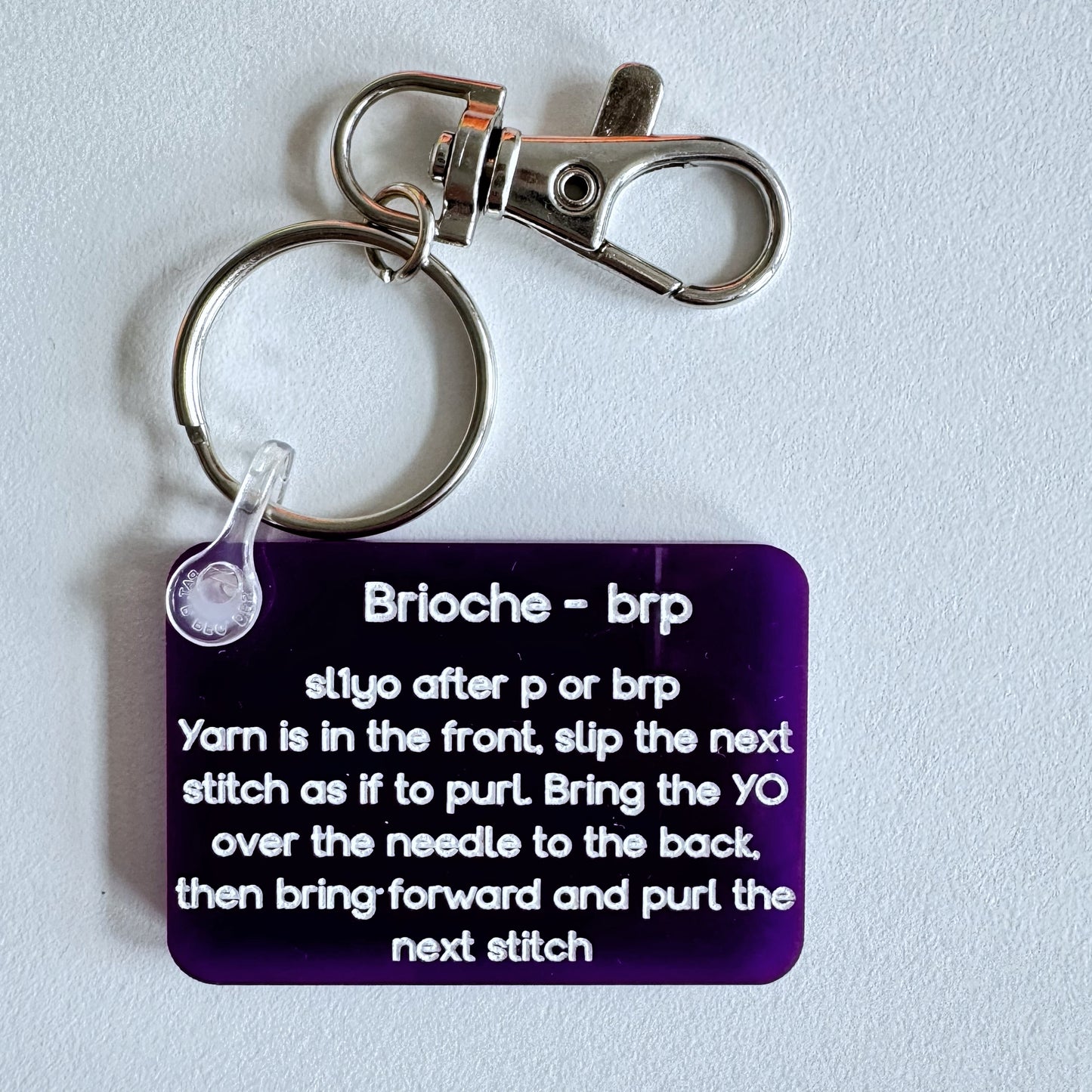 Brioche Instructions Key Ring by Yarnistry