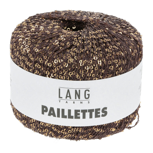 Paillettes by Lang Yarn - Brown with Gold